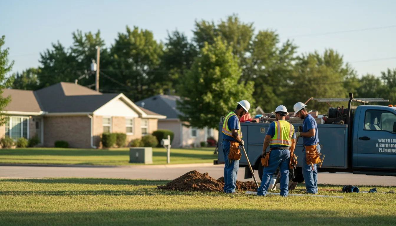 Residential water line and bathroom plumbing service in Goshen, VA